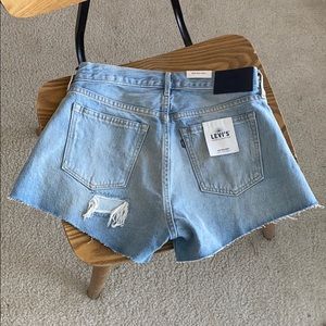 Levis premium high rise jean shorts